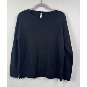 Van Winkle & Co Womens 100% Cashmere Sweater M Crew Neck Quiet Luxury Minimalist